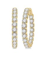 NoSolXe 14K White Gold Diamond Earrings