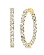 LoElLin 14K White Gold Diamond Earrings