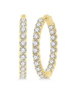 LoNoOn 14K White Gold Diamond Earrings