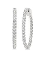 CaRa 14K White Gold Diamond Earrings