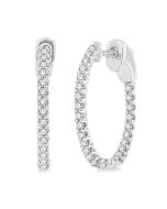 OnPhoCa 14K White Gold Diamond Earrings