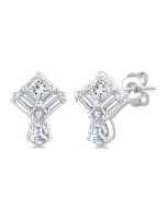 DorIsRa 14K White Gold Diamond Fashion Earrings