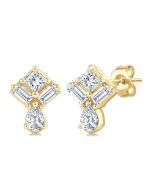CaOraEl VerXeAr 14K White Gold Diamond Fashion Earrings