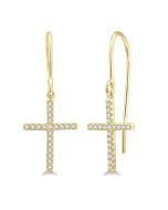 CaPhoVel 14K White Gold Diamond Fashion Earrings