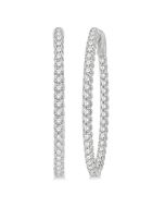 MirOraIon OraLoCa 14K White Gold Diamond Anniversary Earrings