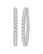 IonCaVel 14K White Gold Diamond Anniversary Earrings