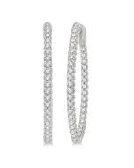 LysOnMir 14K White Gold Diamond Anniversary Earrings