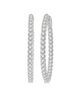VioDorRa LinLinLo 14K White Gold Diamond Anniversary Earrings