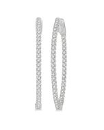 LuxAe 14K White Gold Diamond Anniversary Earrings