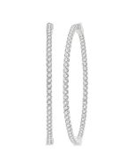 ElOn 14K White Gold Diamond Fashion Earrings