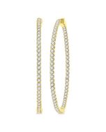 IonLysOra VerValLux 14K White Gold Diamond Fashion Earrings