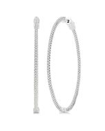 IsOnSol IonLuxEl 14K White Gold Diamond Fashion Earrings