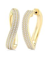 DorVelTh 14K White Gold Diamond Fashion Earrings