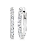 XeCaAr IonVioAr 14K White Gold Diamond Fashion Earrings