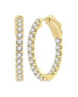 ThValNo 14K White Gold Diamond Fashion Earrings