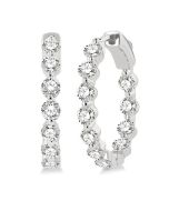 IonRaIon ZenDorOra 14K White Gold Diamond Bezel Earrings