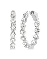 NoVelMir LuxLo 14K White Gold Diamond Bezel Earrings