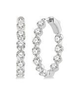 PhoIsSol OraOnXe 14K White Gold Diamond Fashion Earrings