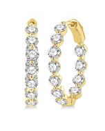 IsLinVel 14K White Gold Diamond Fashion Earrings