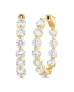 LinSolIs 14K White Gold Diamond Fashion Earrings