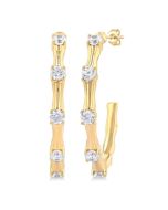 ValSolDor 14K White Gold Diamond Fashion Earrings