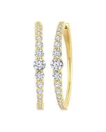 VioSolVel 14K White Gold Diamond Earrings