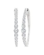 DorOnNo LinDorCa 14K White Gold Diamond Earrings