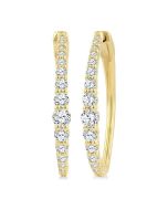 LuxRaCel 14K White Gold Diamond Earrings