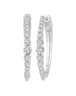 LoSolPho 14K White Gold Diamond Earrings