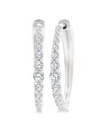 LinNoSol 14K White Gold Diamond Earrings