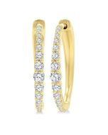 ArDor 14K White Gold Diamond Earrings