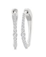 ValThTh ValLinOn 14K White Gold Diamond Earrings