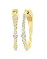 VelNoVel 14K White Gold Diamond Earrings