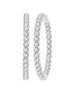 IonLo 14K White Gold Diamond Earrings