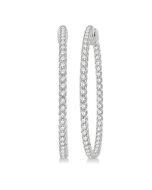 IsZenLux 14K White Gold Diamond Earrings