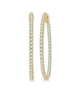 CelVer ArIsNo 14K White Gold Diamond Earrings