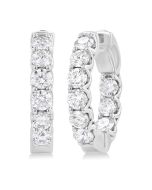 XeLinIs IonVelZen 14K White Gold Diamond Earrings