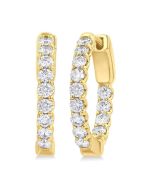 LoOraLo 14K White Gold Diamond Earrings