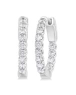LysAeRa 14K White Gold Diamond Earrings