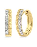 CaVerLo SolZenDor 14K White Gold Diamond Earrings