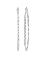 IonSol 14K White Gold Diamond Earrings