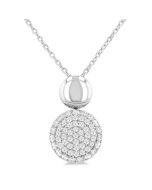 Fen Fable Pave-Set Round Shape Diamond Fashion Pendant