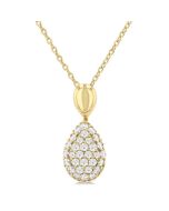 Kestrel Echo Pave-Set Pear Shape Diamond Fashion Pendant