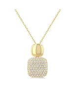 Pave-Set Cushion Shape Diamond Fashion Pendant