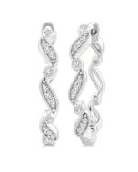 ValVioVel SolLoEl ZenXeAr 14K White Gold Diamond Fashion Earrings
