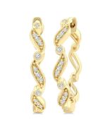 XeVelDor ElArCa 14K White Gold Diamond Fashion Earrings