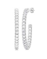 OraSol 14K White Gold Diamond Pave Earrings