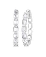 PhoIsLux 14K White Gold Diamond Bezel Earrings