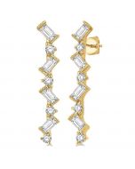 Zig-Zag Diamond Earrings