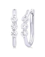 MirMirMir 14K White Gold Diamond Fashion Earrings